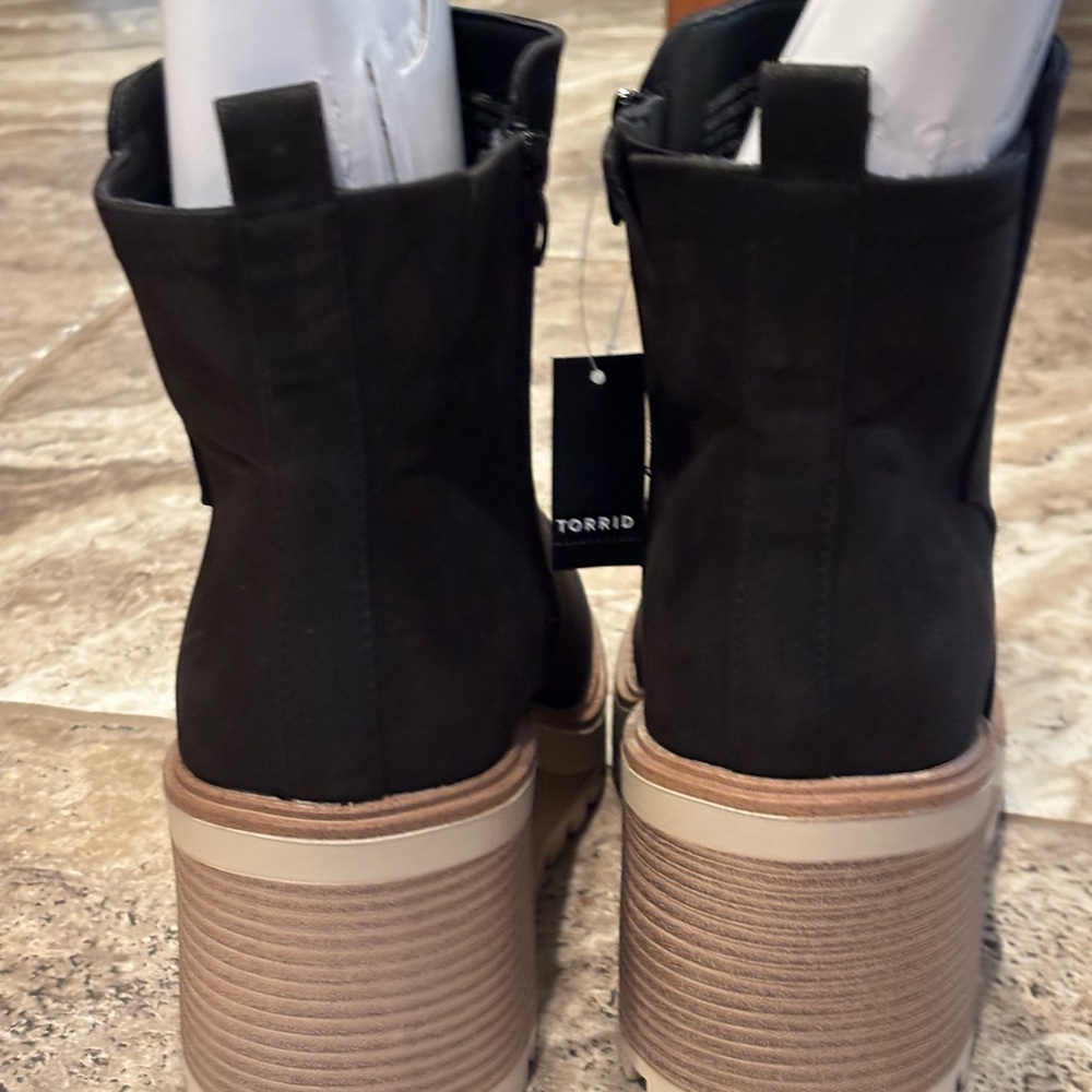 Torrid Black Wedge Ankle Boots - Picture 3 of 5
